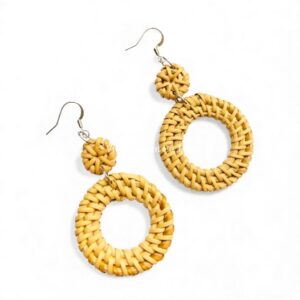 Beach Style Rattan Earrings