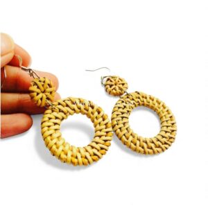 Beach Style Rattan Earrings