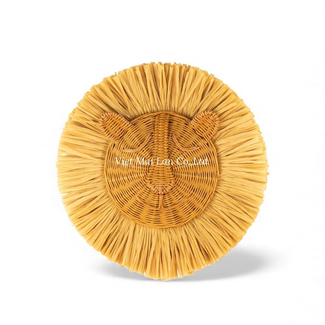 Bear Rattan Kids Wall Decor