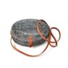 Black Oval Rattan Bag