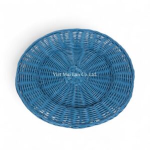 Blue Rattan Charger Plate