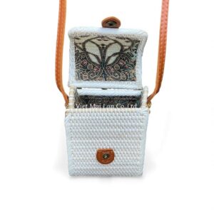 Bohemian White Rattan Bag