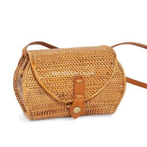 Boho Crossbody Rattan Bag