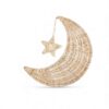 Boho Moon Rattan Kids Wall Decor