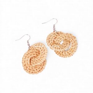 Boho Rattan Earrings