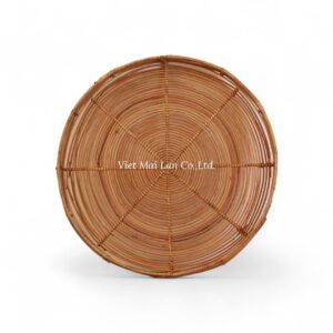 Boho Round Rattan Tray