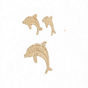 Boho Whale Rattan Kids Wall Decor