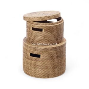 Brown Jewelry Rattan Box