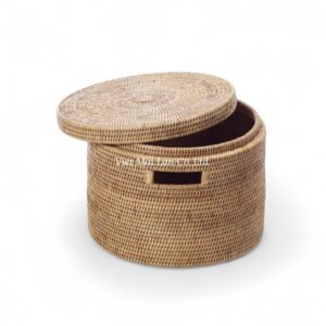 Brown Jewelry Rattan Box