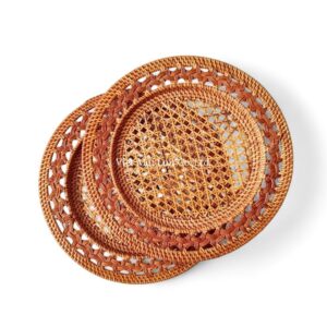 Brown Rattan Charger Plate