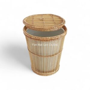 Brown Rattan Laundry Basket