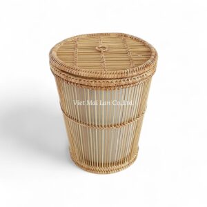 Brown Rattan Laundry Basket