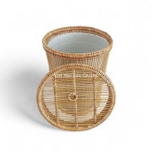 Brown Rattan Laundry Basket