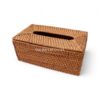 Brown Rectangular Rattan Tissue Box