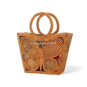 Butterfly Rattan Handbag