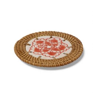 Ceramic Rattan Coaster