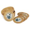 Ceramic Rattan Coaster Set
