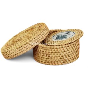 Ceramic Rattan Coaster Set