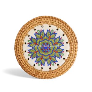 Classic Ceramic Rattan Coaster