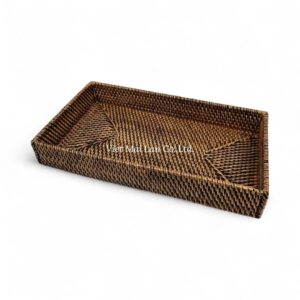 Coastal Rectangular Rattan Tray