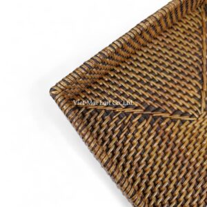 Coastal Rectangular Rattan Tray