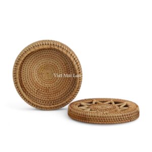 Coastal Round Rattan Box
