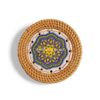 Colorful Ceramic Rattan Coaster