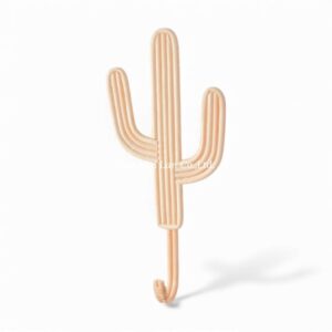 Cute Cactus Rattan Kids Wall Shelf