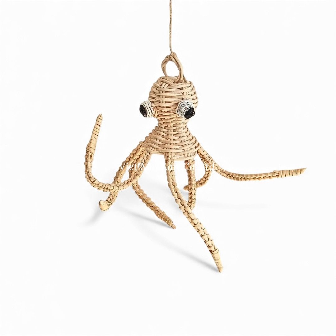 Cute Octopus Rattan Kids Wall Decor