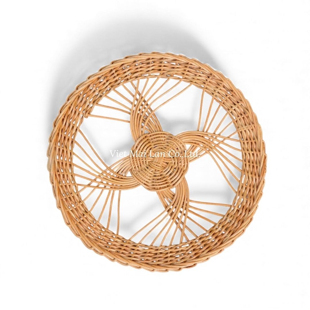 Cute Plate Rattan Kids Wall Decor