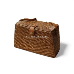 Dark Brown Rattan Bag