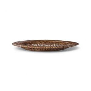 Dark Brown Rattan Charger Plate