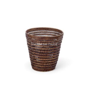 Dark Brown Rattan Laundry Basket