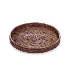 Dark Brown Rattan Tray