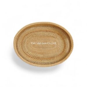 Decorative Oval Rattan Tray