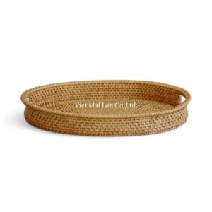 Decorative Oval Rattan Tray