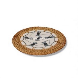Dragonfly Rattan Coaster
