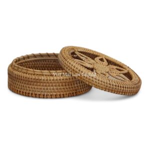 Durable Round Rattan Box