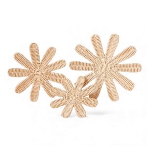 Eco-Friendly Daisy Rattan Kids Wall Decor