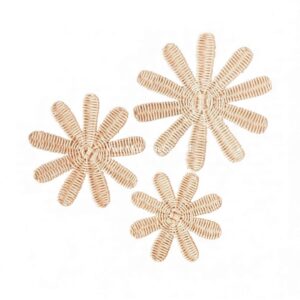 Eco-Friendly Daisy Rattan Kids Wall Decor