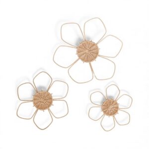 Eco-Friendly Flower Rattan Kids Wall Decor