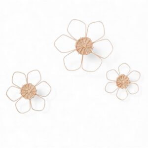 Eco-Friendly Flower Rattan Kids Wall Decor