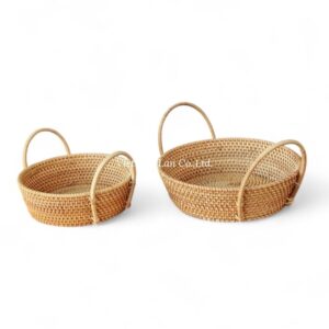 Eco-Friendly Rattan Tray Set
