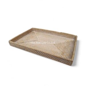 Eco-Friendly Rectangular Rattan Tray