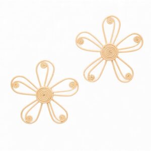 Eco-Friendly Rose Rattan Kids Wall Decor