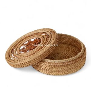 Eco-Friendly Round Rattan Box