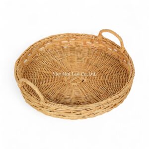 Eco-Friendly Round Rattan Tray