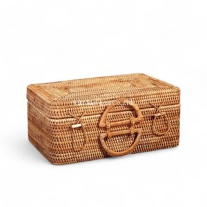 Elegant Natural Rattan Box