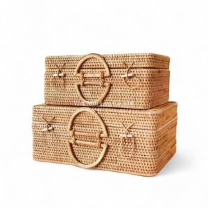 Elegant Natural Rattan Box