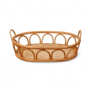 Elegant Oval Rattan Tray